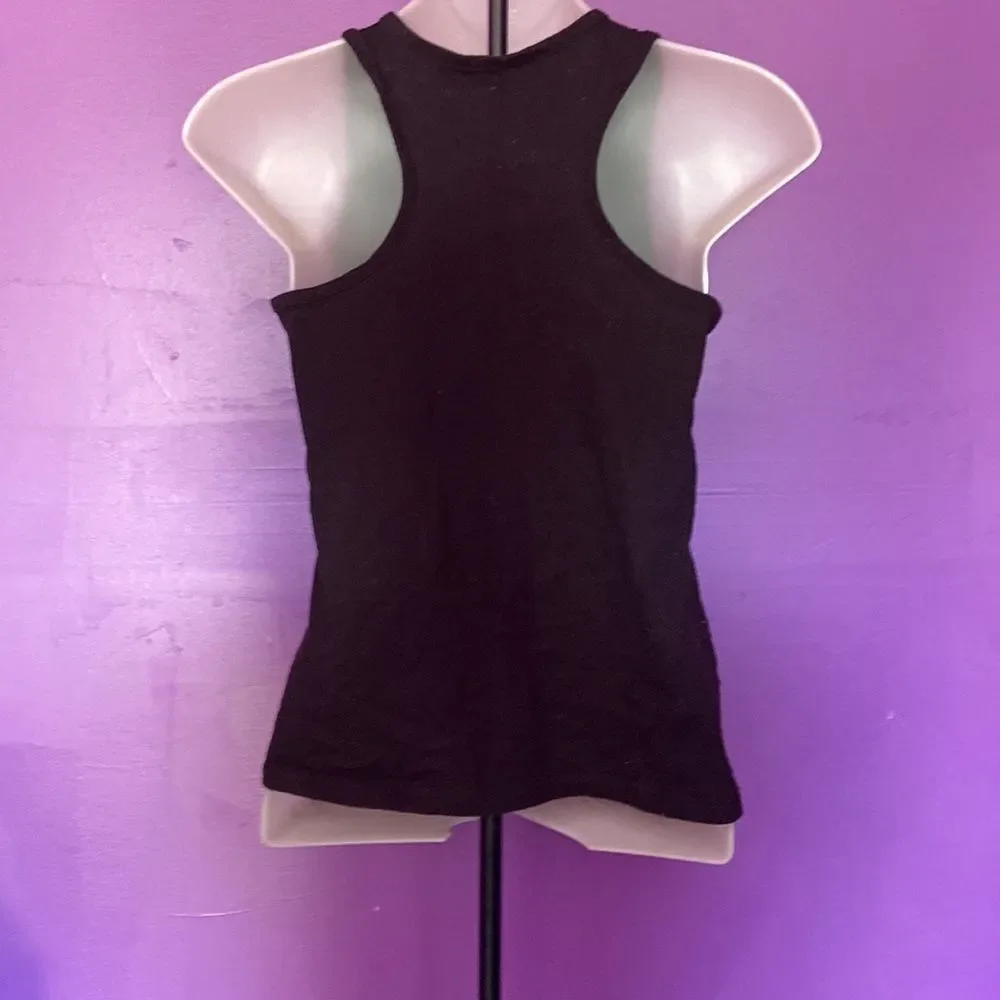 The Children’s Place Black Racerback Tank Top Size L Girls Star Embellished